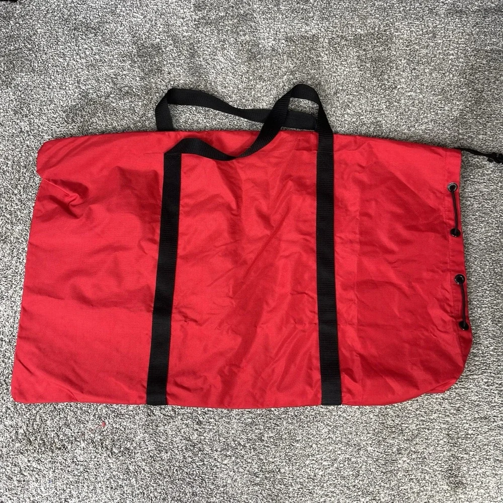 Vintage 90s Marlboro Adventure Team Extra Large Red Draw String Duffle Bag Cinch